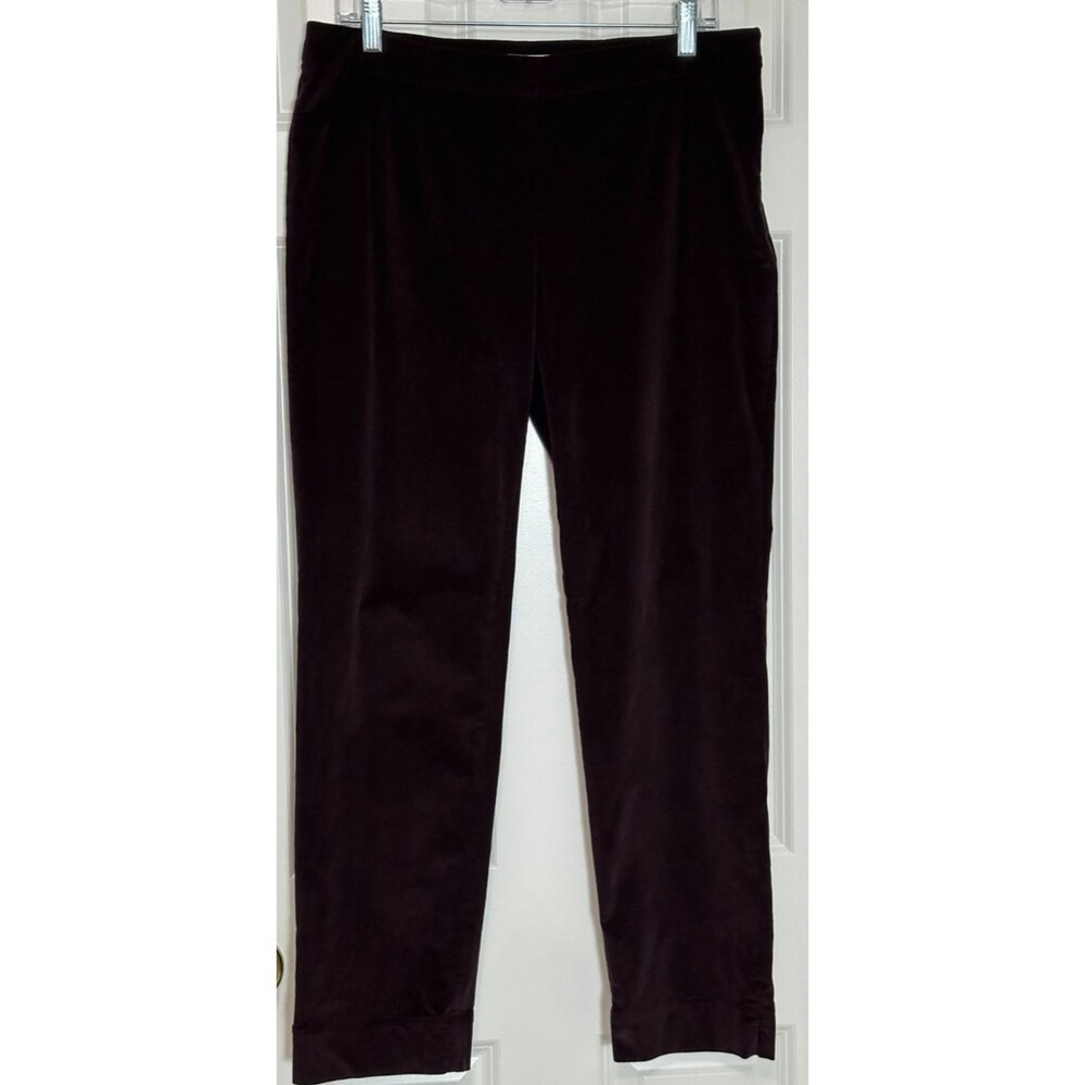 J. Jill Corduroy‎ Pants Women’s Size 8 Wine Burgundy Elevated Basics Classic